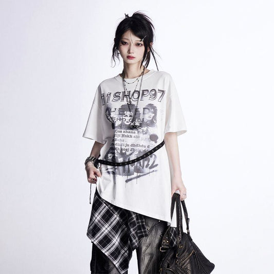 美人度アップ 絶対流行 売れ筋 早い者勝ち カジュアル 2色選択 Tシャツ<S-11522>