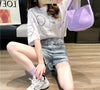 今季マストバイ 特別デザイン ファッション 2色選択可 透かし彫り Tシャツ カットソー＜S-8483＞