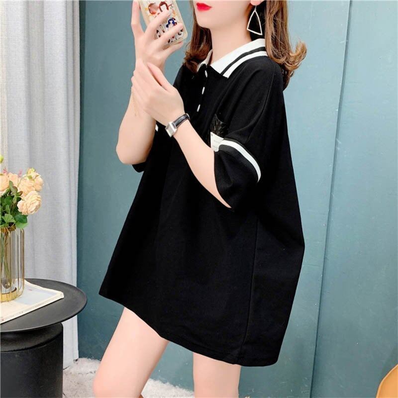 着心地抜群 切り替え 女性力を高める プリント Tシャツ カットソー＜S-3626＞