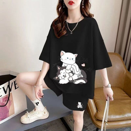 大人可愛い 半袖Ｔシャツⅹパンツセット全4色 上質 男女兼用 <S-6551>