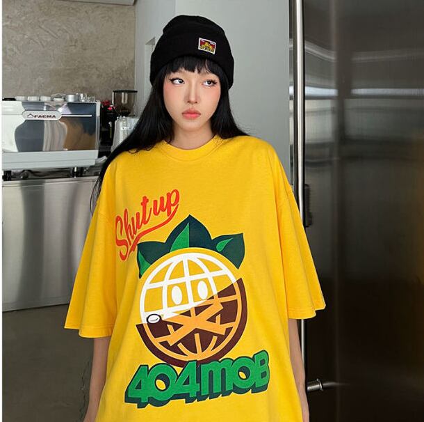 話題沸騰中 おしゃれ度高め 活躍する優秀アイテム プリント 半袖 Tシャツ <S-9325>