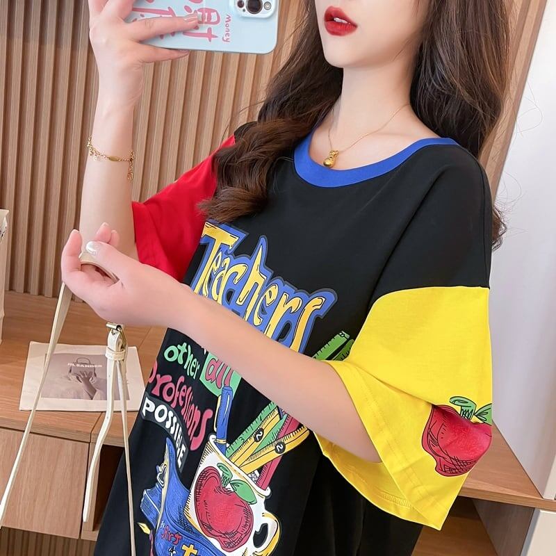 【半額！期間限定！！】カジュアル ルーズ キュート Tシャツ<S-6611>