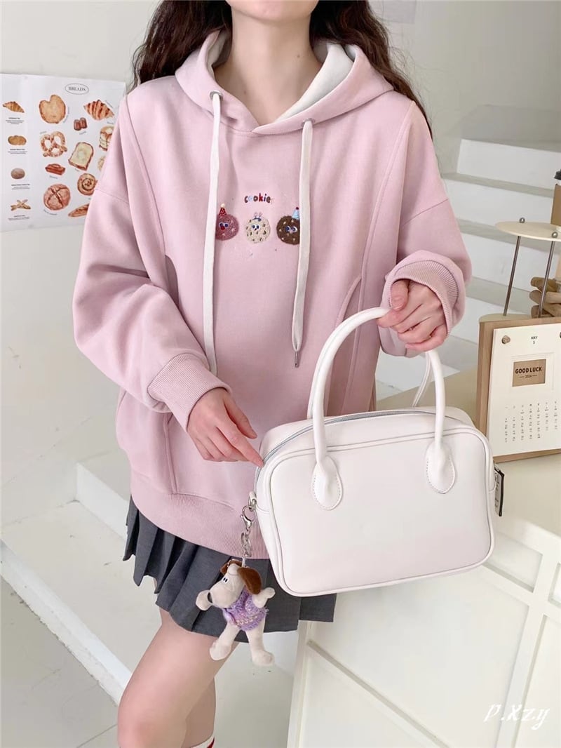 定番シンプルゆったりフード付きパーカ全3色トップス<S-4742>