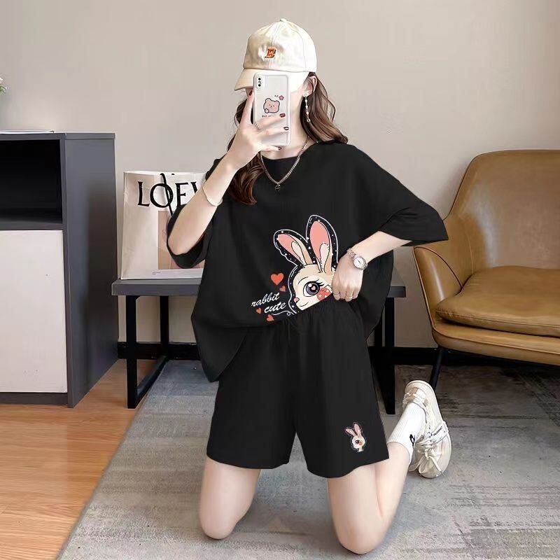 今季マストバイ  大人可愛い キュートスウィートパーカー<S-5285> 半袖Ｔシャツⅹパンツセット全3色 <S-8202>