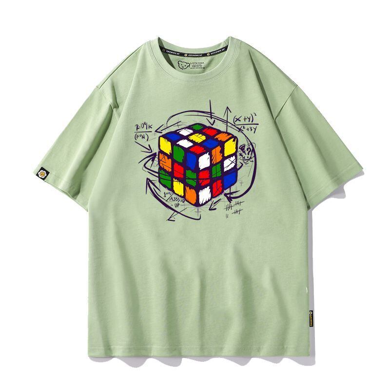 カジュアル プリント アバンギャルド 全7色 半袖 Tシャツ <S-11536>