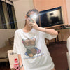 個性的なデザイン 切り替え 一目惚れ プリント Tシャツ カットソー＜S-3481＞