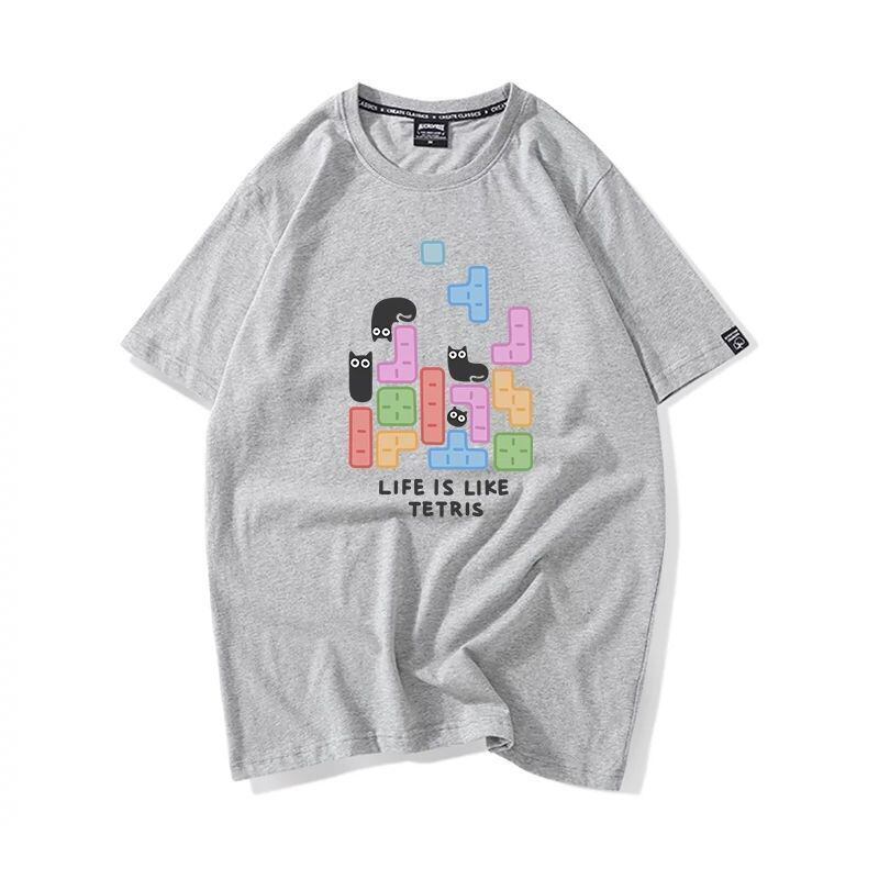 活躍する優秀アイテム 着心地良い カジュアル プリント 全8色 半袖Tシャツ 男女兼用<S-9321>