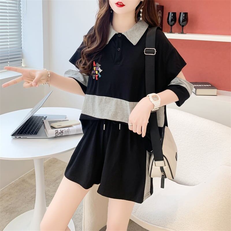 カジュアル Tシャツ＋ショートパンツ スタイリッシュ セットアップ＜S-3472＞