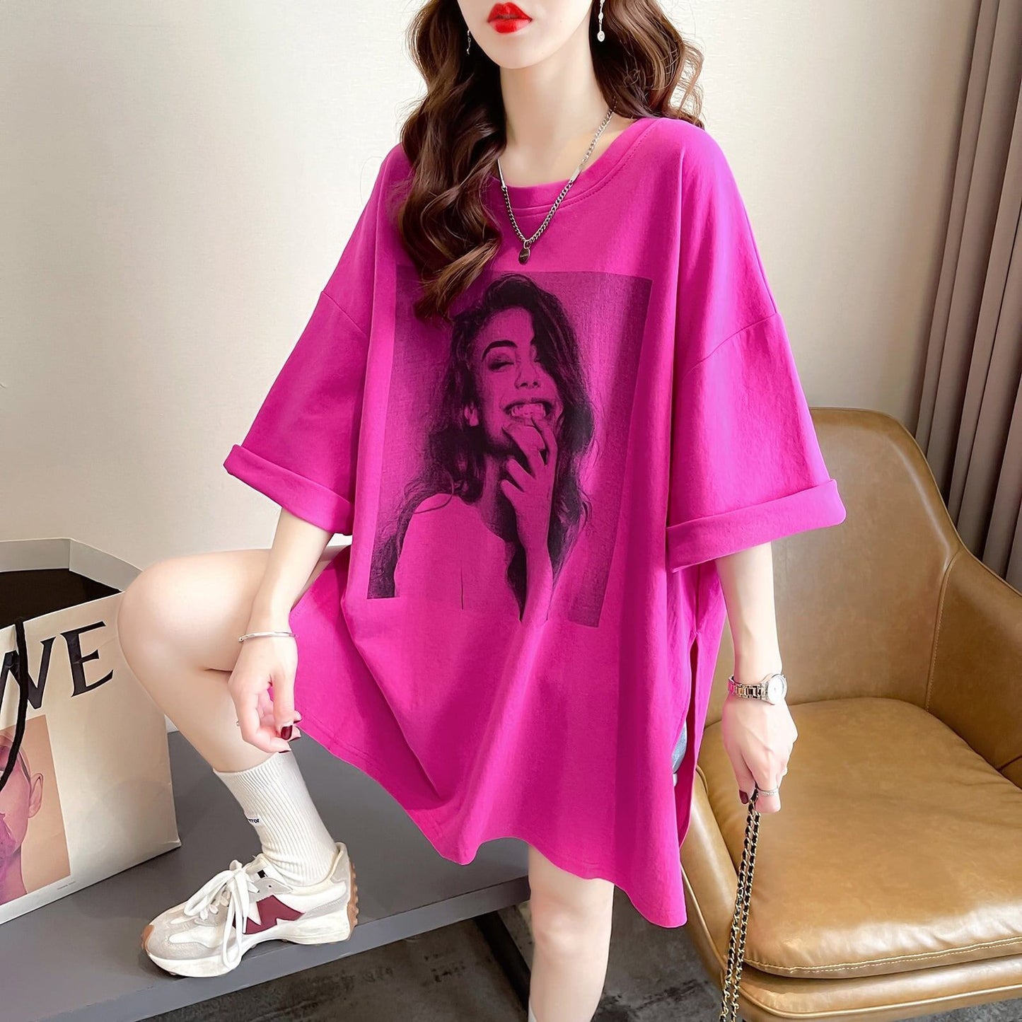 スタイリッシュ プリント 一目惚れ Tシャツ カットソー＜S-3300＞
