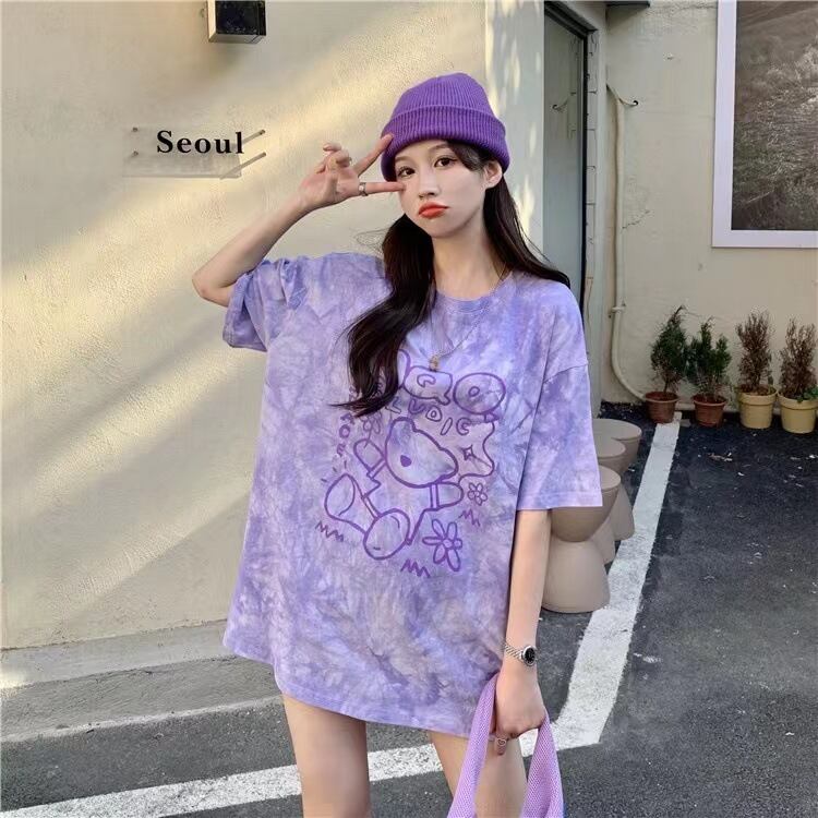 期間限定 個性派 超人気 絞り染め ゆったり 3種選択可 半袖 Tシャツ＜S-8773＞