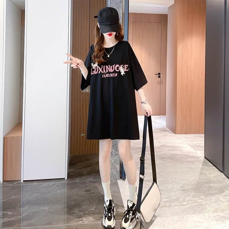 スタイリッシュ 切り替え 一目惚れ プリント Tシャツ カットソー＜S-3619＞