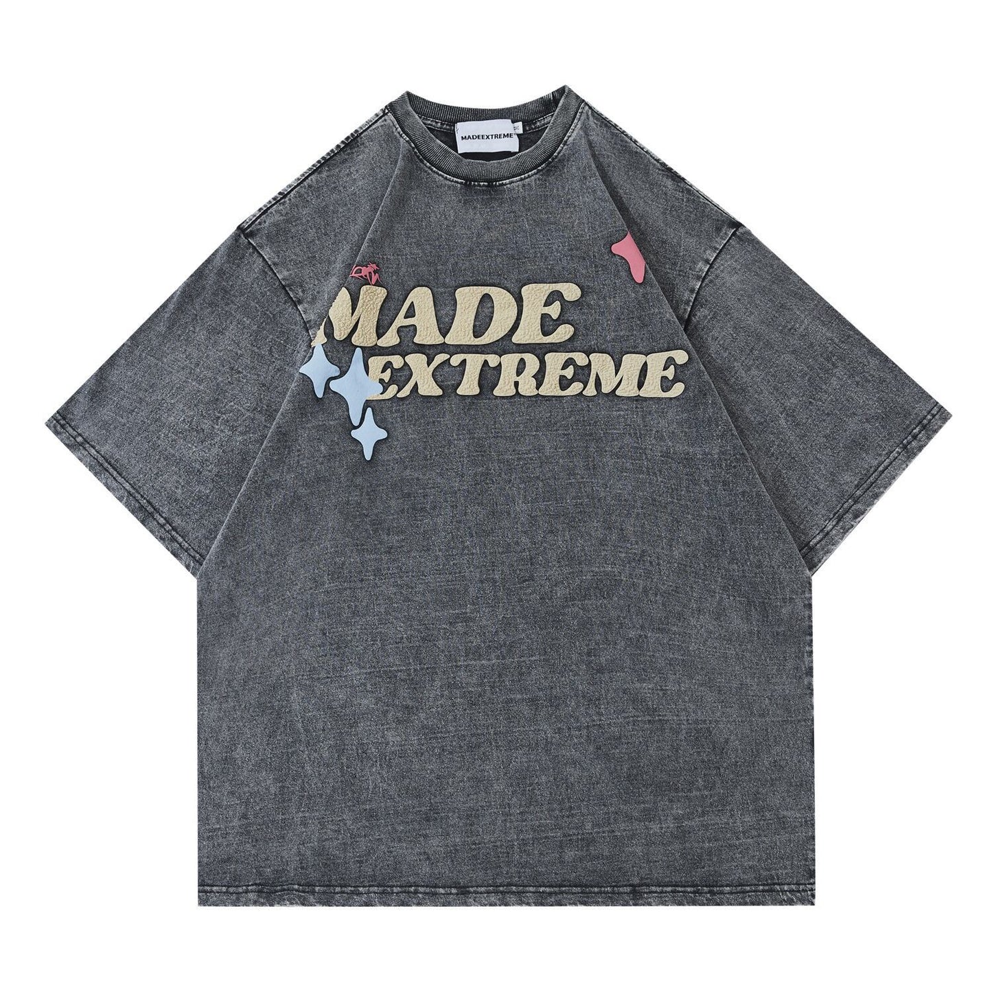 ストリートトレンドのレターファンプリント半袖Tシャツ<S-2906>