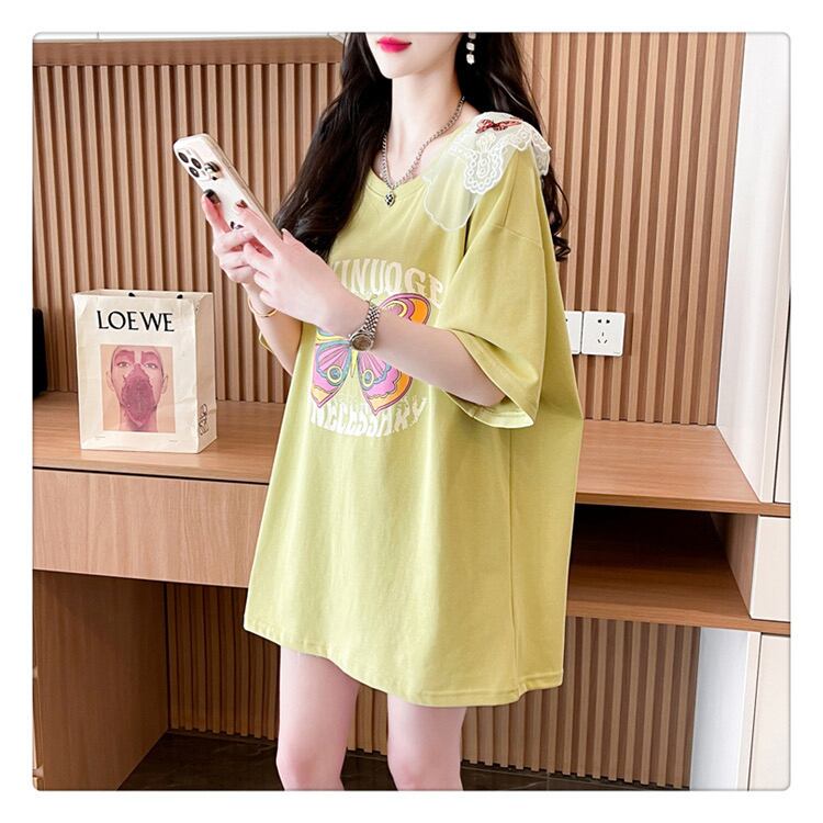 話題沸騰中 プリント ロゴ ゆったり 3色半袖Tシャツ＜S-8316＞