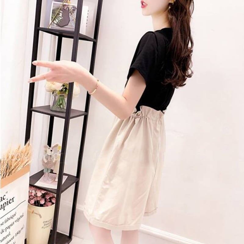 ファッション Tシャツ＋サロペット 美人度アップ セットアップ＜S-3206＞