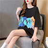 個性的なデザイン ラウンドネック 一目惚れ プリント Tシャツ カットソー＜S-3009＞