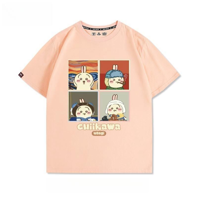 ベストセラーアイテム！ カジュアルプリント全5色 早い者勝ち 半袖Tシャツ 男女兼用<S-9124>