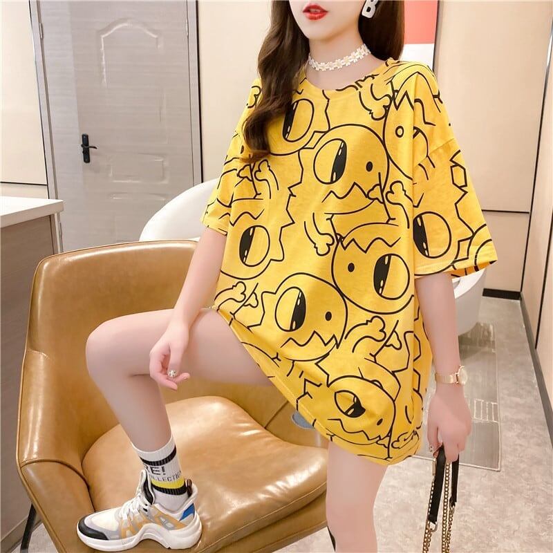 カジュアル 切り替え ファッション プリント Tシャツ カットソー＜S-3484＞