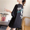 個性的なデザイン 切り替え 一目惚れ プリント Tシャツ カットソー＜S-3400＞