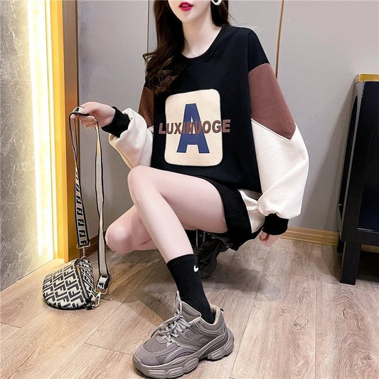 春夏 ロング プリントTシャツ アルファベット ＜S-2811＞