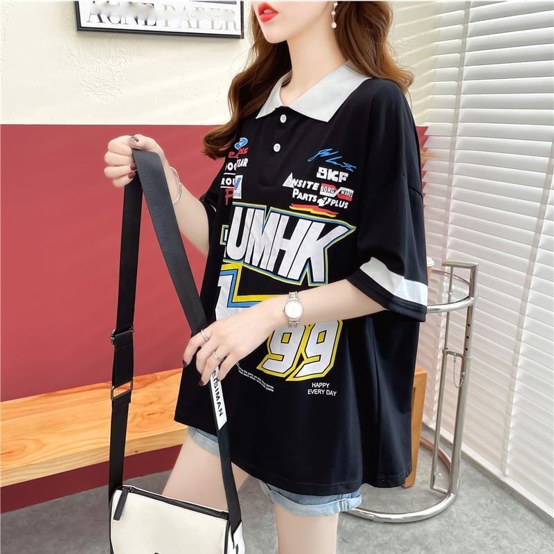着心地抜群 切り替え 女性力を高める プリント Tシャツ カットソー＜S-3524＞