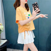 個性的なデザイン 切り替え 一目惚れ プリント Tシャツ カットソー＜S-3671＞