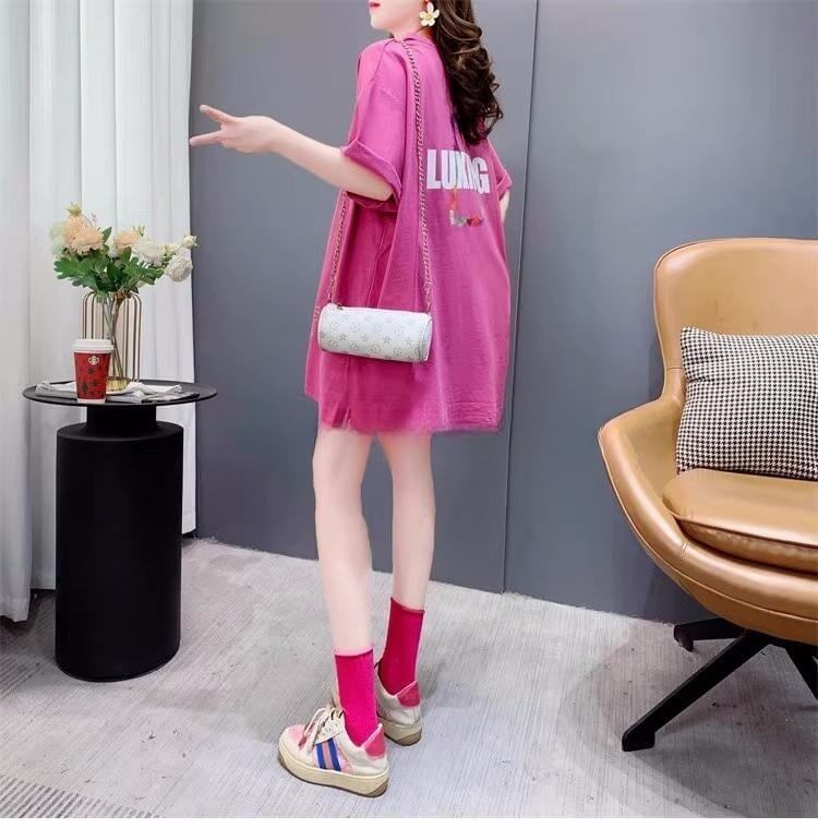 おすすめ新作 プリントTシャツ ロング オーバーサイズ＜S-2828＞