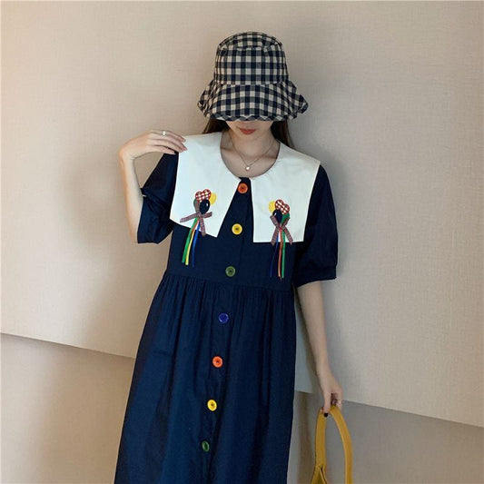 大活躍 大人可愛い 超人気 シンプル チェック柄 フロック<S-11286>