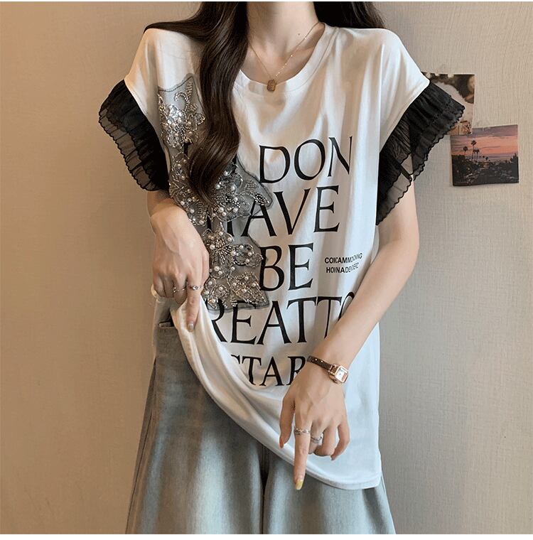 大好評 特別デザイン 着回し力抜群 ゆったり 全2色 半袖Tシャツ＜S-8826＞