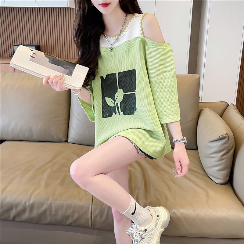好感度100％ ラウンドネック キュート 半袖 Tシャツ ＜S-8628＞