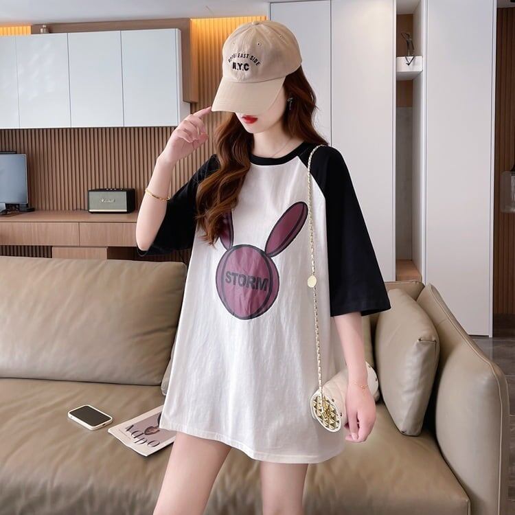 好感度UP ラグランTシャツ カラーマッチング 三色 プリント半袖 ＜S-3014＞