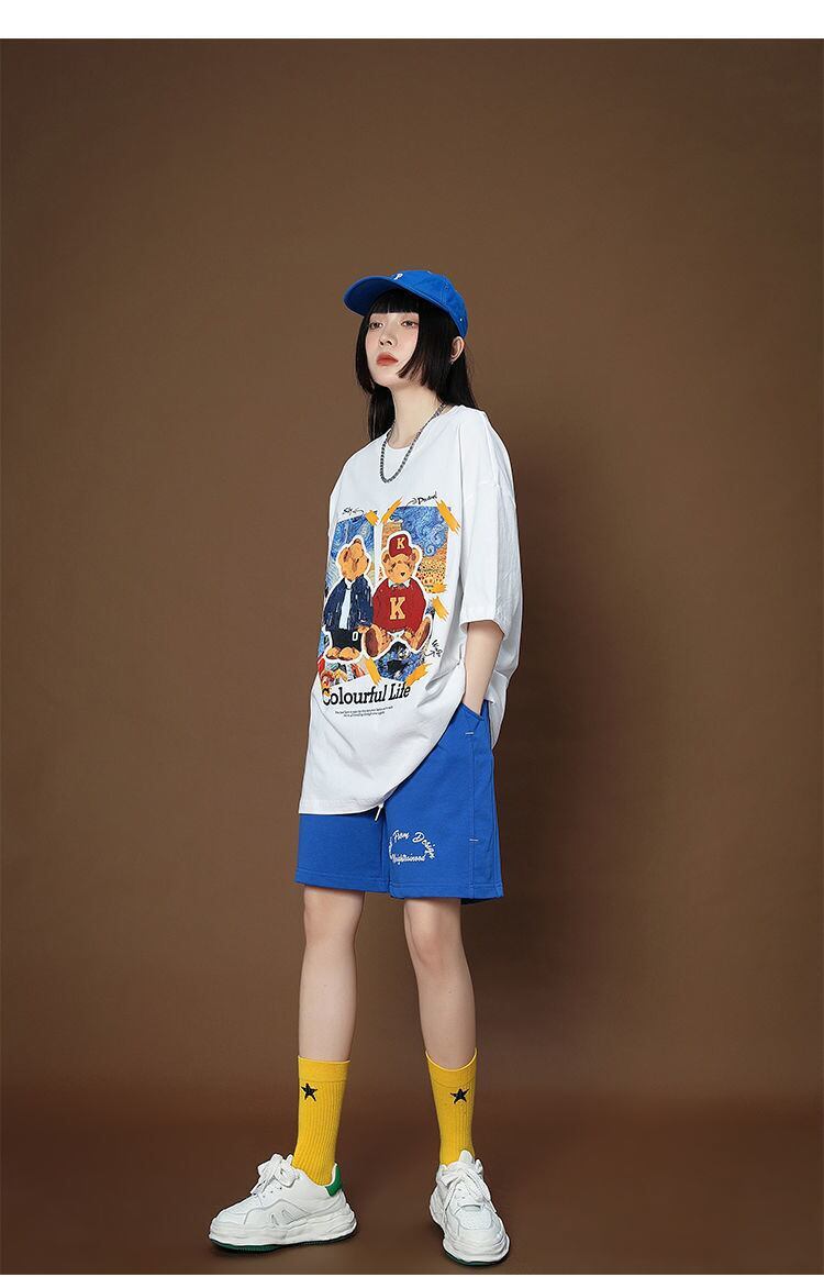 上質  シンプル カジュアル半袖Ｔシャツⅹパンツセット<S-8068>