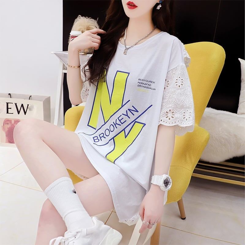 デザイン感 3色選択可 合わせやすい プリント Tシャツ カットソー＜S-3095＞
