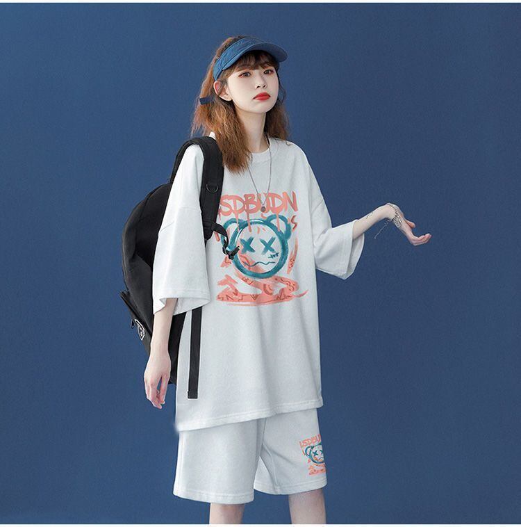 早い者勝ち  半袖Ｔシャツⅹパンツセット全4色 男女兼用<S-6554>