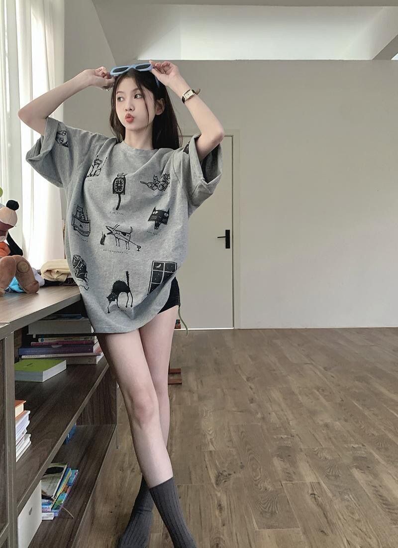 絶対流行 スウィート 早い者勝ち カジュアル Tシャツ<S-11199>