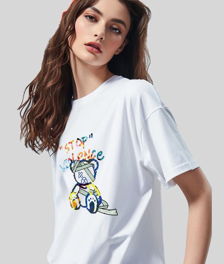 スタイルアップ カジュアル おしゃれ度高め プリント全5色 半袖Tシャツ<S-9437>