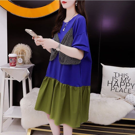 ゆったり感アップ Tシャツ 高級感溢れる カットソー ワンピース＜S-3350＞
