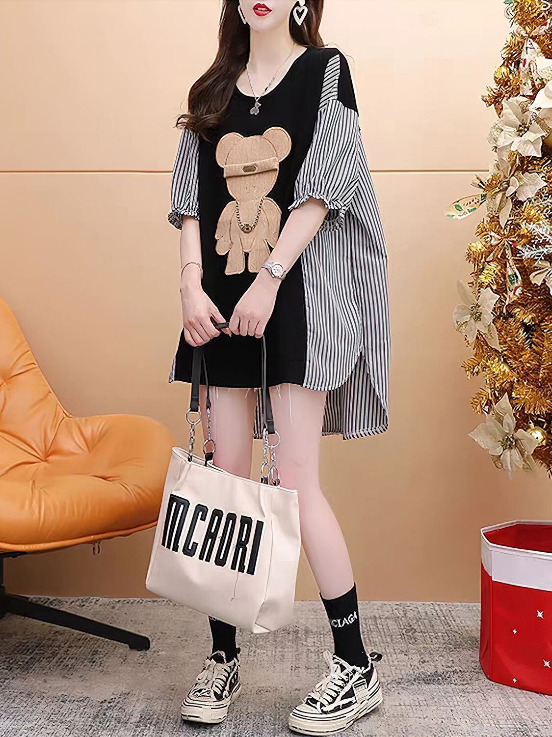 美人度アップ  ファッションルーズ 厚手フード付きパーカー全2色<S-4727>