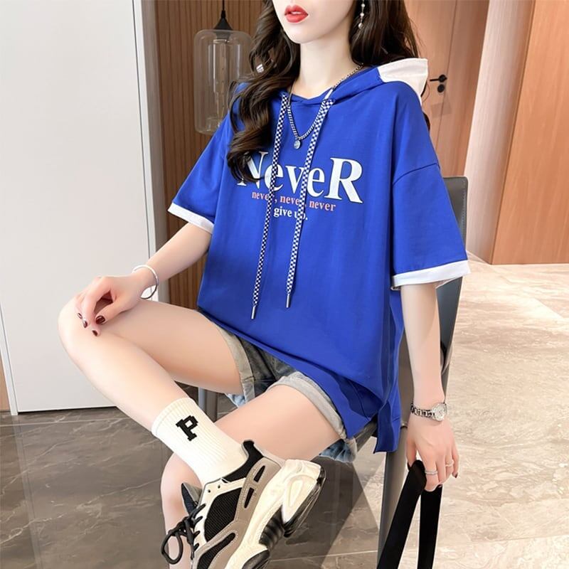カジュアル 切り替え オシャレ度満点 プリント Tシャツ カットソー＜S-3656＞