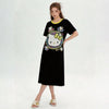 新作 シンプル プリント Tシャツ ワンピース <S-13175>