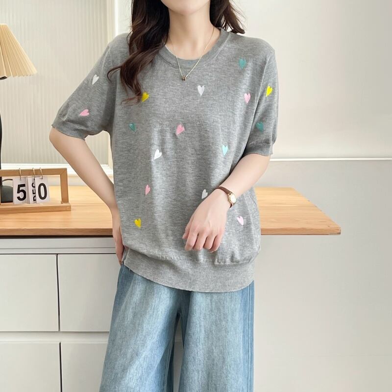 大活躍 好感度UP 海外トレンド カジュアル 全3色 半袖 Tシャツ ＜S-12038＞