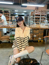 目を奪われる 切り替え スタイルアップ ジャケット＋ショートパンツ セットアップ＜S-10916＞