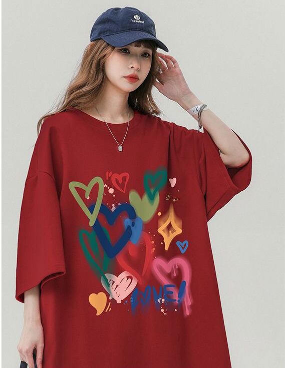 売り切れ必至 プリント ファッション 4色選択 半袖Tシャツ＜S-8594＞