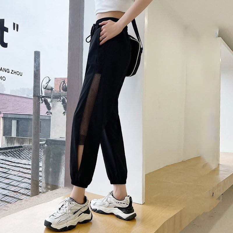 美人度アップ 透かし彫り チャーミング ハイウエスト パンツ ボトムス＜S-3015＞