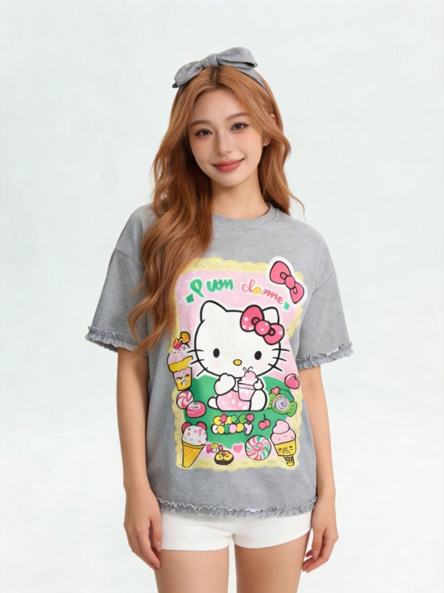 男女兼用 人気 プリント 半袖 Tシャツ <S-13177>