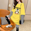 シンプル レイヤード風 ファッション プリント Tシャツ カットソー＜S-8131＞