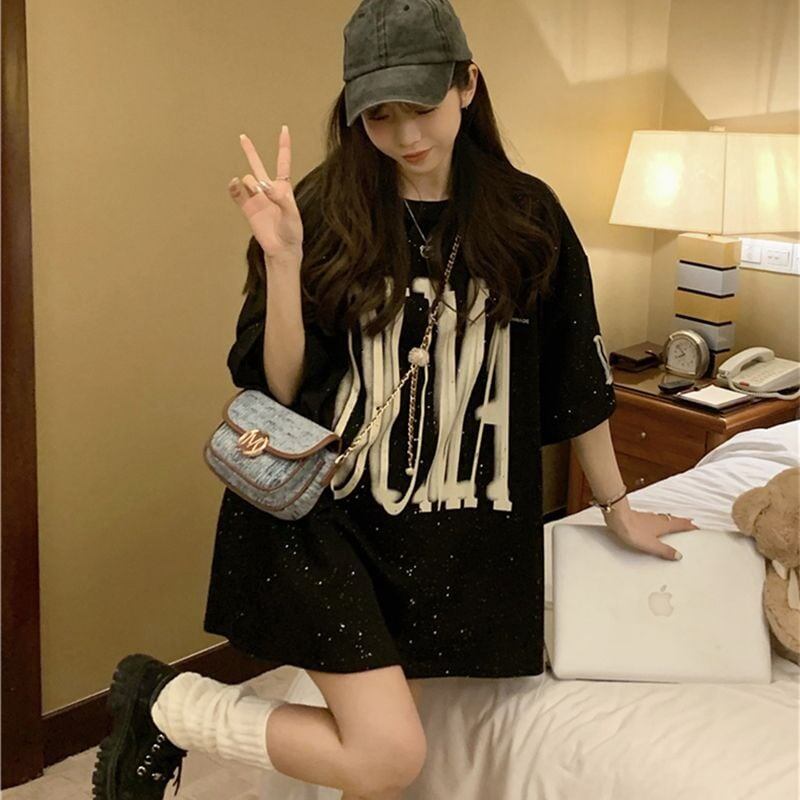 売り切れ必至 アバンギャルド 気質アップ おしゃれ度高め ルーズ 半袖 Tシャツ <S-9289>