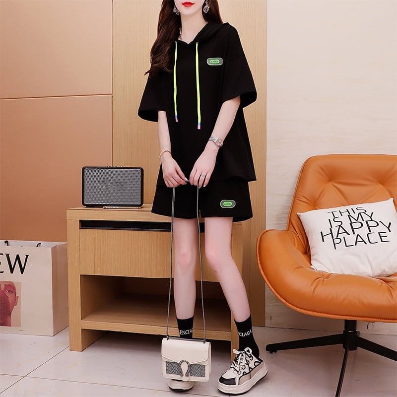 オシャレ度満点 Tシャツ＋ショートパンツ ゆったり感アップ セットアップ＜S-3466＞