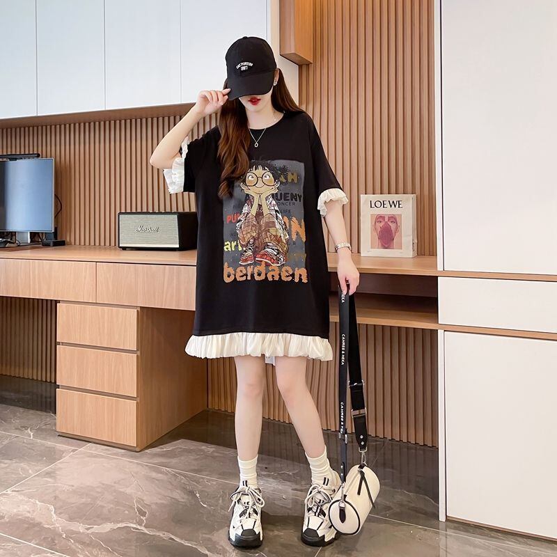 売り切れ必至 ファッション 絶対欲しい 切り替え プリント 全3色 ワンピース<S-8614>