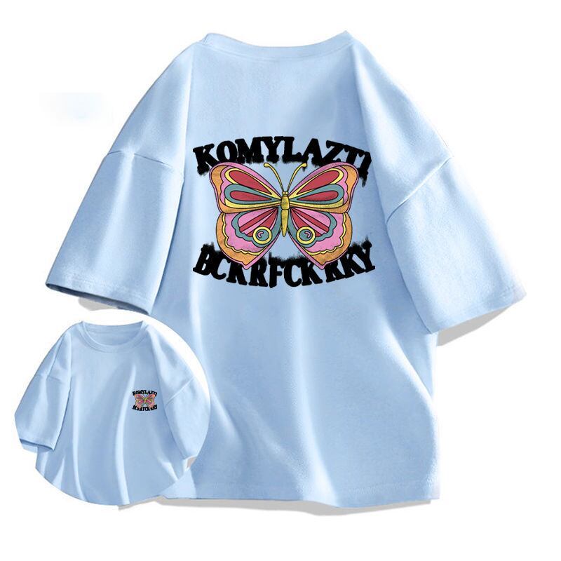 大好評 カジュアル 絶対流行 ルーズ プリント全6色 半袖Tシャツ<S-8914>