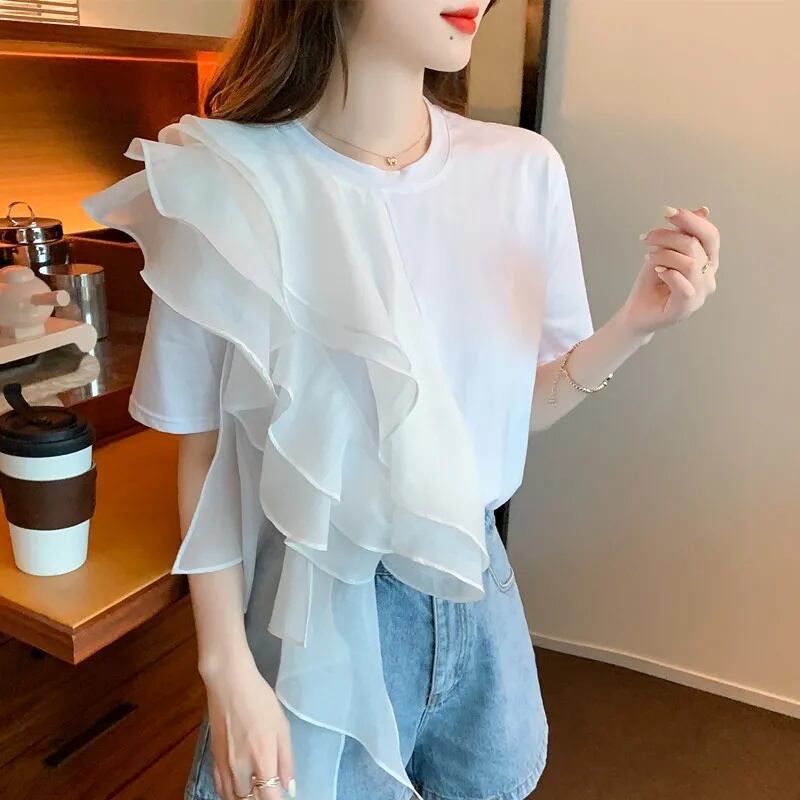 好感度100％ 早い者勝ち 絶対流行 カジュアル 2色選択 Tシャツ<S-11896>